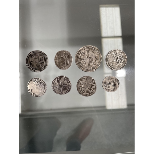 180 - 8x English hammered silver coins. An interesting group comprised of clipped coins which consist of: ... 