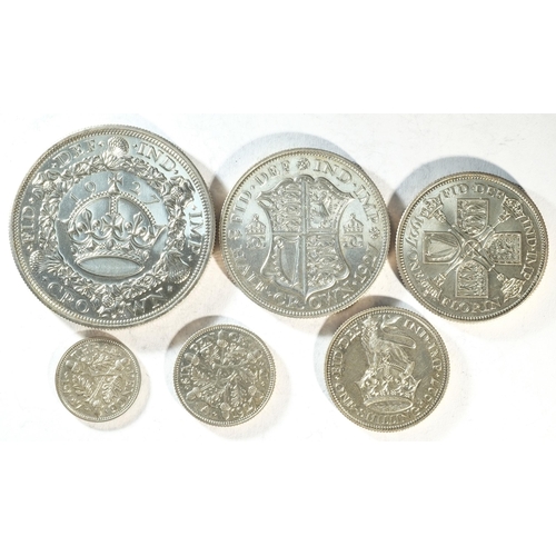 220 - George V 1927 6-coin proof set. Comprising: Silver 