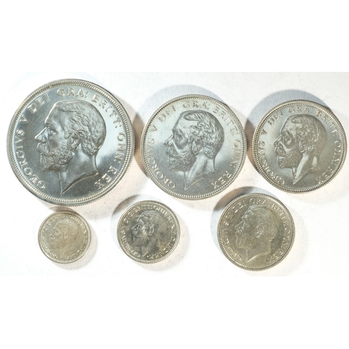 220 - George V 1927 6-coin proof set. Comprising: Silver 