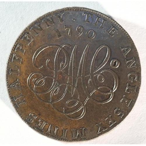 228 - Anglesey, Parys Mine Company, 1790 halfpenny, pattern by Westwood. DH384. Extremely Fine with an irr... 