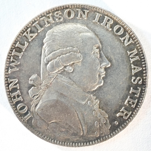 259 - Warwickshire, John Wilkinson Iron Master silver 1788 three shillings and sixpence. Obv: Bust of John... 