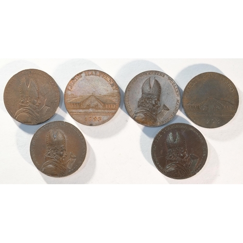 264 - 6x 18th Century provincial Yorkshire, Leeds halfpenny tokens consisting of: DH34, virtually As Struc... 