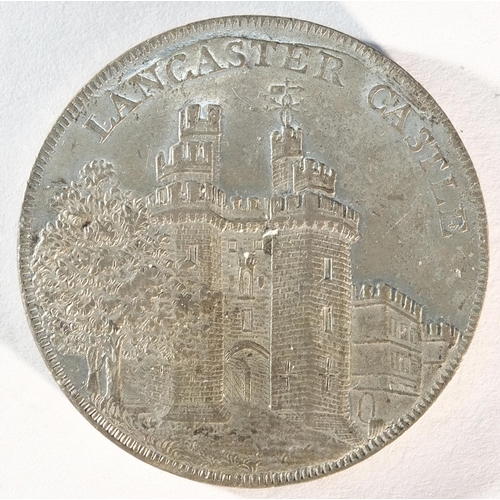 267 - Lancashire, Lancaster 1794 penny in white metal, DH2. Some surface marks, Extremely Fine, rare.