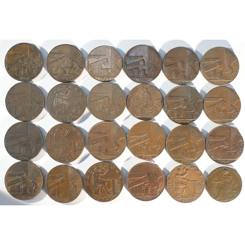 271 - 24x John Wilkinson Iron Master 18th century provincial tokens consisting of: 1790 halfpenny, DH387a,... 