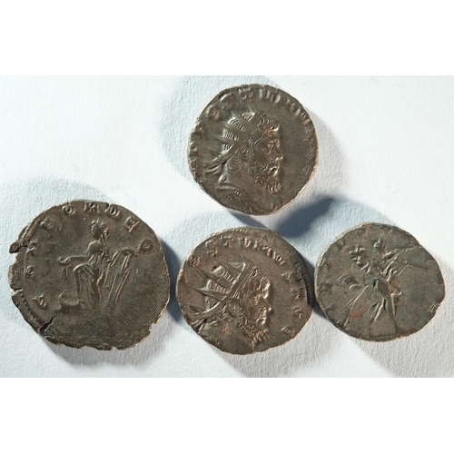 78 - A collection of 4x AE Antoninianii of Aureolus (268 CE) in the the name of Postumus consisting of: F... 