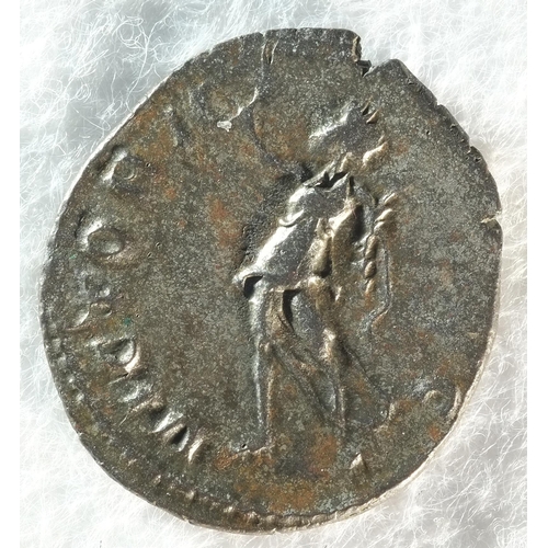 79 - Marius (269 CE) Ae Antoninianus. 2.77 grams, 21.3 mm, 1h. Obv: IMP C M AVR MARIVS AVG, radiate drape... 