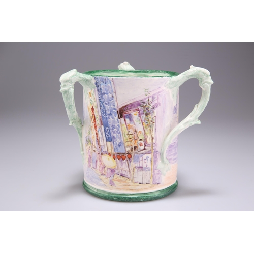 159 - A ROYAL BONN TYG, DATED 1903, hand-painted with Chinese children in the street, the three handles of... 