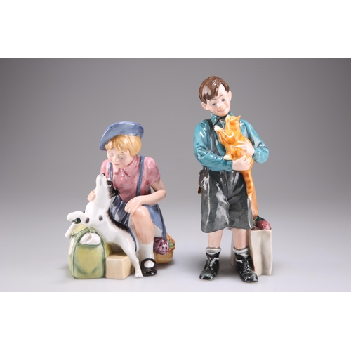 167A - A PAIR OF ROYAL DOULTON LIMITED EDITION FIGURES; 'WELCOME HOME', HN3299', no.384; and 'THE HOMECOMIN... 