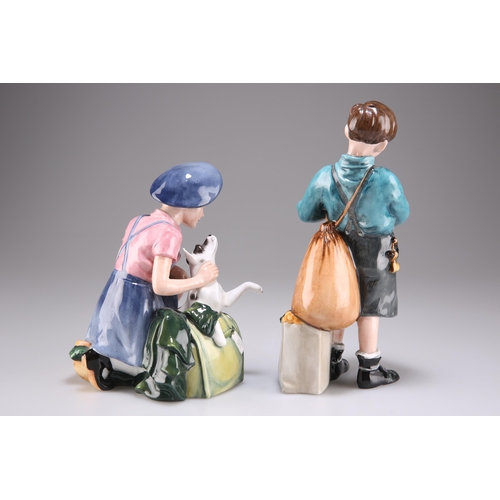 167A - A PAIR OF ROYAL DOULTON LIMITED EDITION FIGURES; 'WELCOME HOME', HN3299', no.384; and 'THE HOMECOMIN... 