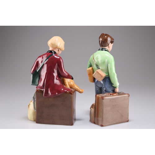 167 - A PAIR OF ROYAL DOULTON LIMITED EDITION FIGURES, 'THE BOY EVACUEE', HN3202, no.2418; and 'THE GIRL E... 