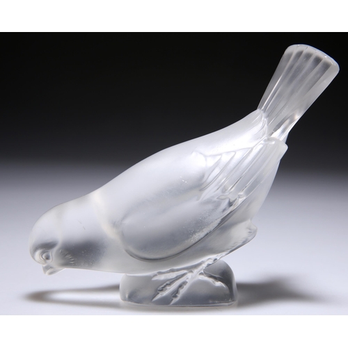 34 - LALIQUE, A MOINEAU HARDI PAPERWEIGHT, etched 'Lalique France'. 9cm by 12cm

 View 360 degree spin: h... 