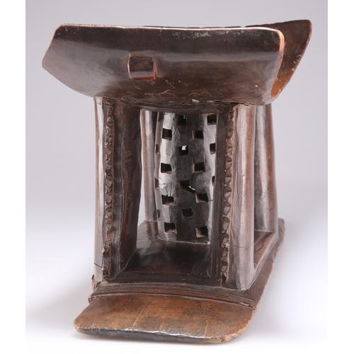 429 - A WEST AFRICAN ASHANTI STOOL, LATE 19TH/EARLY 20TH CENTURY, Ghanaian, of typical form, carved from a... 