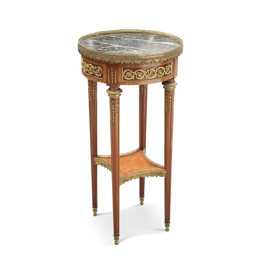 668 - EDWARDS & ROBERTS, A FINE GILT-METAL MOUNTED AND MARBLE-TOPPED KINGWOOD GUÉRIDON, LATE 19TH CENTURY,... 