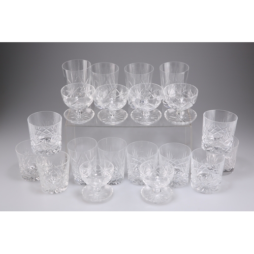 28 - A GROUP OF 20TH CENTURY TABLE GLASS, including whisky tumblers. (20)