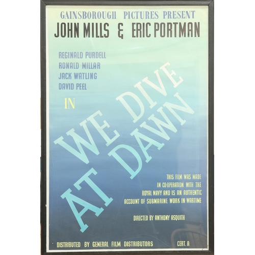 436 - RONALD (RON) MCNEILL (1932-2020), WE DIVE AT DAWN, AN ORIGINAL DESIGN FOR A POSTER, unsigned, gouach... 