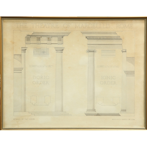 437 - HAVELOCK HAROLD WILSON, THREE ARCHITECTURAL DRAWINGS, comprising 