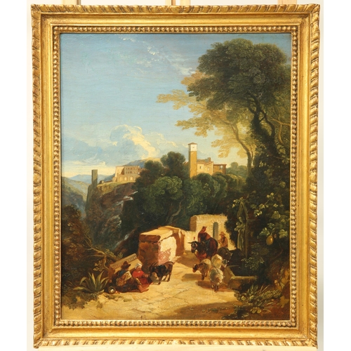 2013 - WILLIAM JAMES MULLER (BRITISH 1812-1845) A PAIR OF ITALIAN LANDSCAPES Oils on panel
One signed and d... 