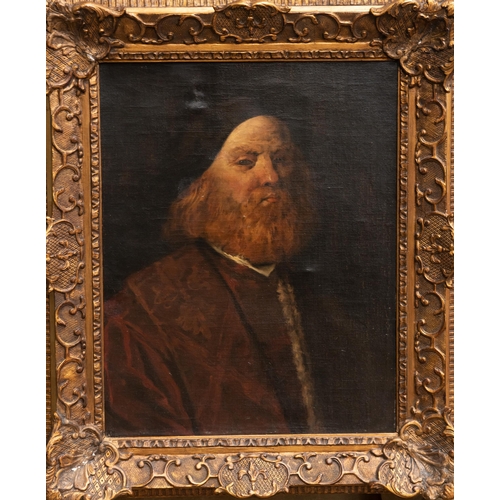 2014 - OLD MASTER STYLE (19TH/20TH CENTURY) PORTRAIT OF A VENETIAN SENATOR Oil on canvas
 (48.5cm x 46cm)... 