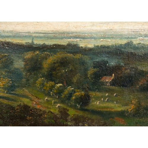 2023 - CIRCLE OF JOHN CONSTABLE (1776-1837) COUNTRY LANDSCAPE WITH CATHEDRAL Oil on canvas
Unframed(33.5cm ... 