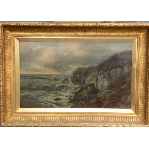 2031 - HERBERT JAMES (19TH CENTURY) PENOVER POINT, CORNWALL Signed and inscribed verso
Oil on canvas(62cm x... 