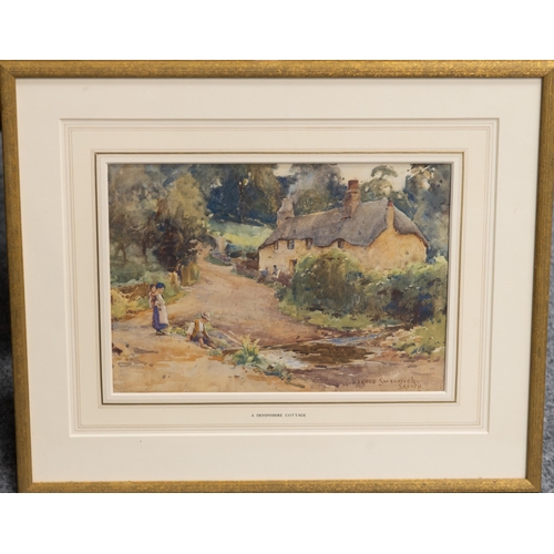 2056 - HAROLD SWANWICK (1866-1929) A DEVONSHIRE COTTAGE Signed
Watercolour
 (20cm x 29cm)... 