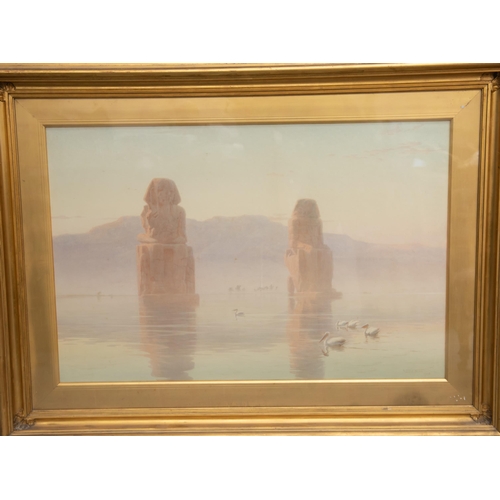 2057 - ROBERT GEORGE TALBOT-KELLY (1861-1934) AT THEBES, EGYPT Signed
Watercolour
 (61cm x 94cm)With Leices... 