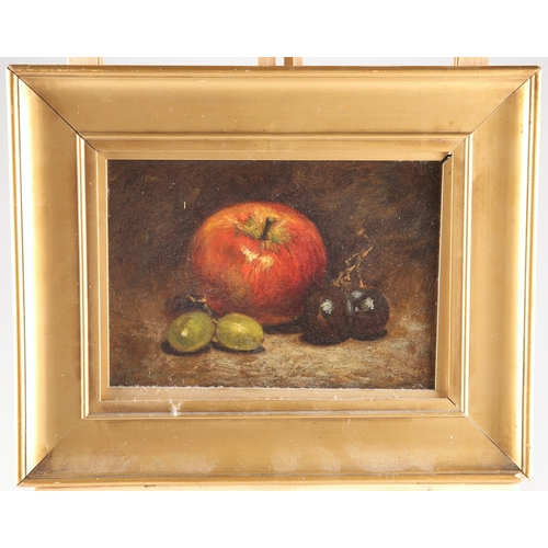 2061 - 19TH CENTURY ENGLISH SCHOOL STILL LIFE OF FRUIT Unsigned
Oil on board
 (14cm x 19.5cm)... 