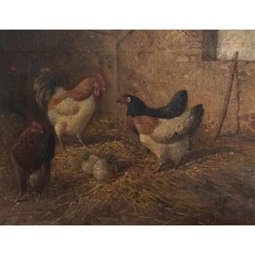 2062 - E VICTOR (19TH CENTURY) CHICKENS IN THEIR PENS, A PAIR One signed
Oil on canvas(19cm x 24cm)Qty: (2)... 