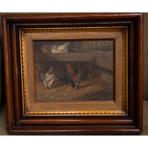 2062 - E VICTOR (19TH CENTURY) CHICKENS IN THEIR PENS, A PAIR One signed
Oil on canvas(19cm x 24cm)Qty: (2)... 