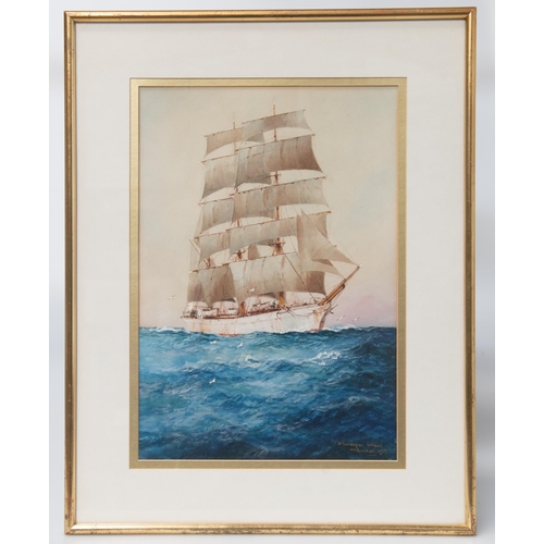 2092 - WILLIAM MINSHALL BIRCHALL (AMERICAN-BRITISH 1884-1941) A NORWEGIAN BARQUE Signed and inscribed, date... 