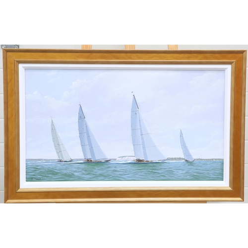 2093 - Y RON CHARLES MITCHELL (B 1960) RACING OFF COWES, THE VALSHEDA, RAINBOW AND LIONHEART 2012 Signed an... 