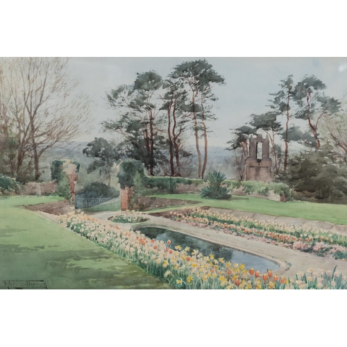 2101 - Y HENRY JOHN SYLVESTER STANNARD RBA (1870-1951) A PAIR OF GARDEN VIEWS Signed
Watercolour
 
 (34cm x... 