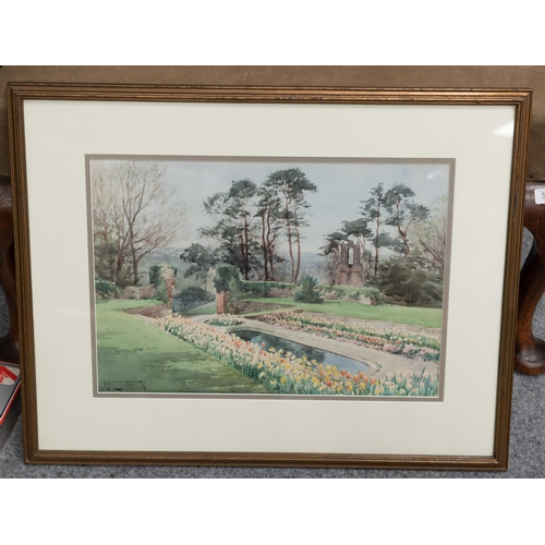 2101 - Y HENRY JOHN SYLVESTER STANNARD RBA (1870-1951) A PAIR OF GARDEN VIEWS Signed
Watercolour
 
 (34cm x... 