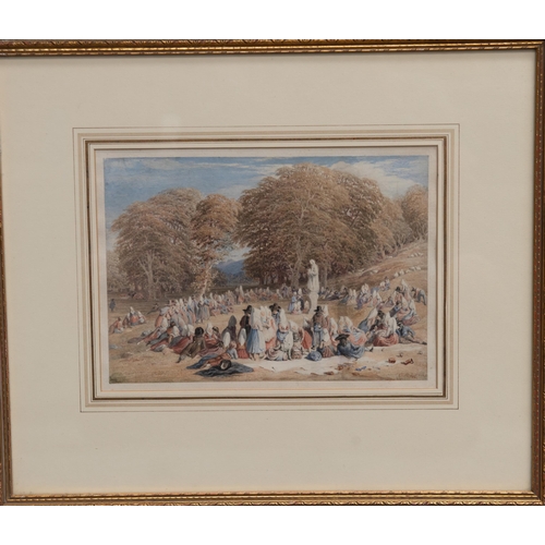 2107 - GEORGE ROBERT LEWIS (1782-1871) A CEREMONIAL GATHERING Signed and dated
watercolour(18cm x 25.5cm)Gr... 