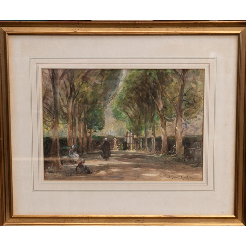 2109 - FREDERICK STUART RICHARDSON (1855-1934) IN A FRENCH GARDEN Signed lower right
Watercolour
 (31cm x 4... 