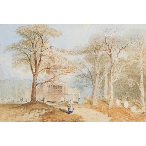 2145 - GEORGE RICHARDSON (1808-1840) RYTON CHURCH AND A SCOTTISH LOCH VIEW Watercolours
 (22cm x 33cm)Qty: ... 