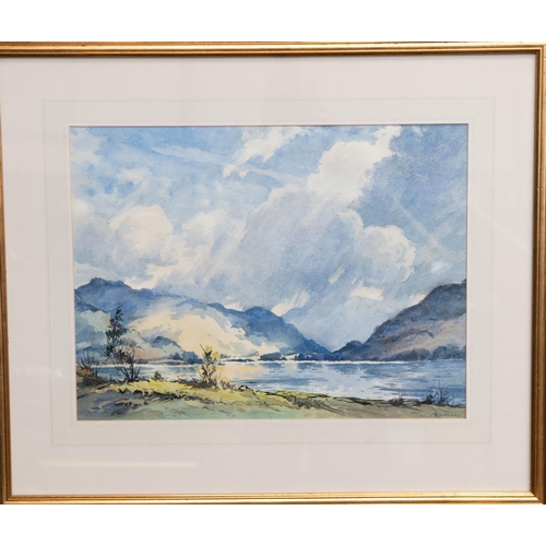 2154 - Y ROBERT LESLEY HOWEY (1900-1981) LAKE DISTRICT VIEW Signed
Watercolour
 (42.5cm x 56cm)... 