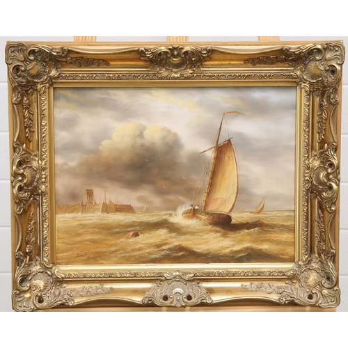 2167 - Y R*** CAVALLA (CONTEMPORARY) A PAIR OF STORMY SEA VIEWS Signed
oils on canvas (2)(30cm x 39cm)Qty: ... 