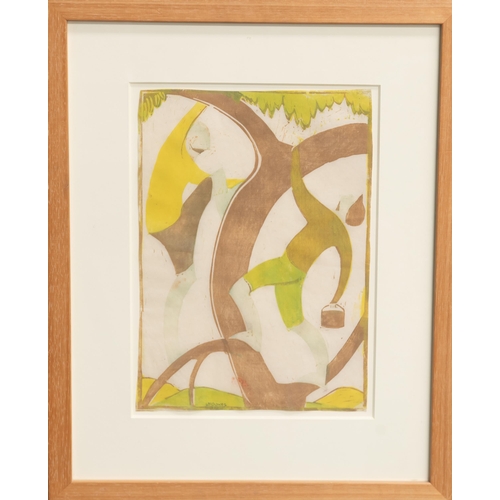 2175 - Y URSULA FOOKES (1906-2001) THE TREE CLIMBERS CIRCA 1932 Signed linocut
Provenance - 'Blonde Fine Ar... 