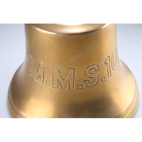 189 - A BRASS BELL FROM HMS MMS 1057. Bell 22cm highThe motor minesweeper was ordered on 18 December 1942 ... 