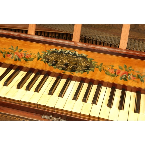 213 - A SQUARE PIANO, BY MUZIO CLEMENTI & CO, LONDON, CIRCA 1805, the mahogany with inlay, the fascia ... 