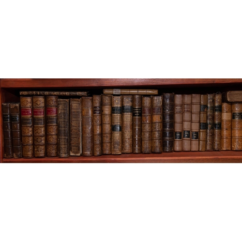 265 - A SHELF OF EARLY HISTORY, ETC. mainly written in the 18th/19th Centuries, many in leather.... 