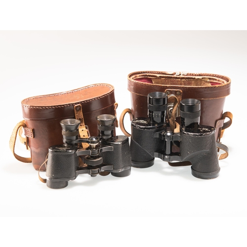 206 - TWO PAIRS OF WWII BINOCULARS, compising: A PAIR OF SCHÜTZ CASSEL ATLANTIC 6X24, 49507; and A PAIR OF... 