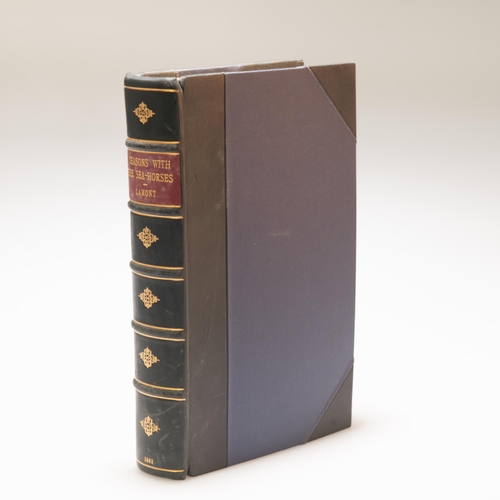 218 - LAMONT (JAMES), SEASONS WITH THE SEA-HORSES, one volume, 1861, bound in half leather.With the owners... 