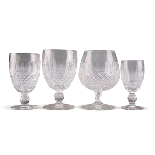 24 - A COLLECTION OF WATERFORD COLLEEN PATTERN DRINKING GLASSES, comprising twelve red wines, sixteen whi... 