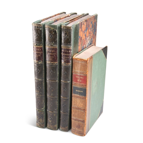 252 - DICKENS (CHARLES), MASTER HUMPHREY'S CLOCK, 3 volumes, 1st editions 1840/1, half leather spines rela... 