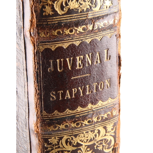 259 - STAPYLTON (SIR ROBERT), translation of - Mores Hominum by Juvenal, 1 volume, 1660.... 