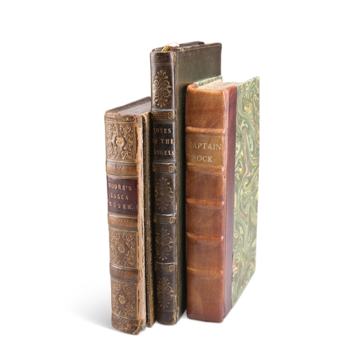 275 - MOORE (THOMAS), Captain Rock, 1 volume, 2nd edition, 1824, modern quarter leather, plus Love of the ... 