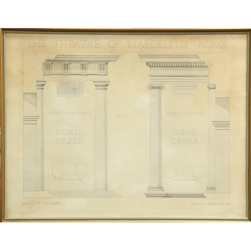 280 - HAVELOCK HAROLD WILSON, THREE ARCHITECTURAL DRAWINGS, comprising 