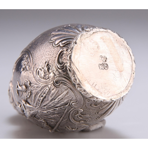 1060 - A 19TH CENTURY GERMAN SILVER CASTER Hanau, import marks, Berthold Muller, London 1895, of baluster f... 